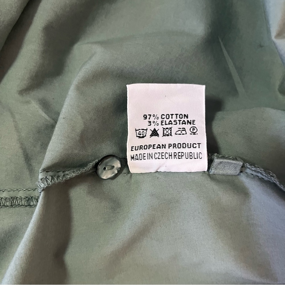 🇩🇪 Elemente Clemente Blouse Shirt Button Up Teal Green Women's Asymmetric XL - Picture 7 of 15